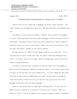 Suggestions for reasons on vegetable classes