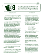 Washington state 4-H youth development program policy