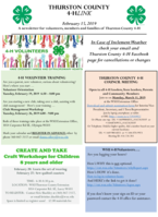 Thurston County 4-H LINK, February 15, 2019