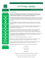 4-H Friday Update, April 19, 2013