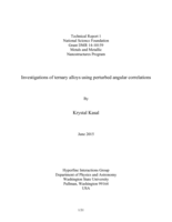 Investigations of ternary alloys using perturbed angular correlations