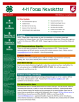 WSU Whitman County Extension 4-H Focus Newsletter, August 12, 2019