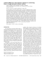 A finite-difference time-domain solution to scattering from a rough pressure-release surface