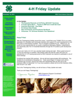 4-H Friday Update, November 18, 2016