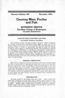 Canning meat, poultry and fish