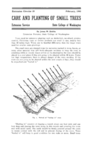 Care and planting of small trees