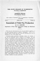 Essentials of field pea production