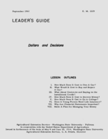Leader's Guide: Dollars and decisions