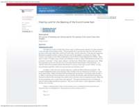 Clearing Land for the Opening of Grand Coulee Dam