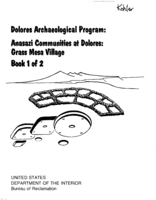 Dolores Archaeological Program: Anasazi Communities at Dolores, Grass Mesa Village (Book 1 of 2)