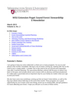 WSU Extension Puget Sound Forest Stewardship E-Newsletter, March 2013