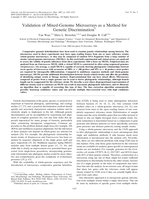 Validation of mixed-genome microarrays as a method for genetic discrimination