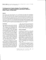 The management of insects, diseases, fire, and grazing and implications for terrestrial vertebrates using riparian habitats in Eastern Oregon and Washington