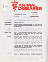 Animal diseases: Blackleg