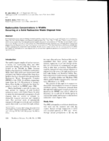 Radionuclide Concentrations in Wildlife Occurring at a Solid Radioactive Waste Disposal Area