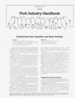 Confinement sow gestation and boar housing