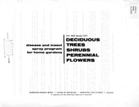 Disease and insect spray program for home gardens: Deciduous, trees, shrubs, perennial flowers