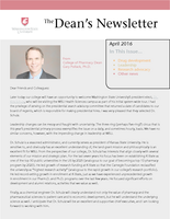 Dean's Newsletter, April 2016
