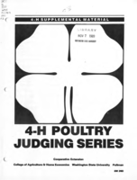 4-H poultry judging series: 4-H supplemental material