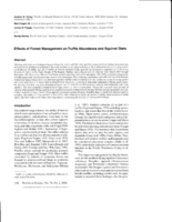 Effects of forest management on truffle abundance and squirrel diets