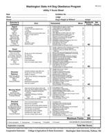 Dog Utility Y Score Sheet