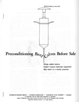 Preconditioning beef calves before sale