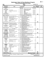 Washington State Dog Obedience Program /Handicapped Score Sheet