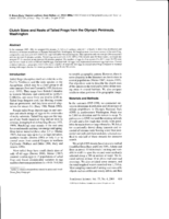 Clutch sizes and nests of tailed frogs from the Olympic Peninsula, Washington