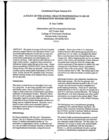 A Study of the Animal Health Professional's use of Information Broker Services