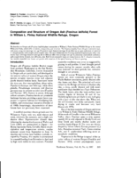 Composition and Structure of Oregon Ash (Fraxinus latifolia) Forest in William L. Finley National Wildlife Refuge, Oregon