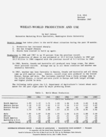 Washington state commodity data sheet: Wheat, world production and use