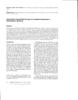 Using GIS to guide field surveys for timberline sparrows in Northwestern Montana