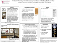 Prebiotic Chemistry:  simulations using conditions on the early earth and titan