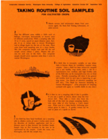 Taking routine soil samples for cultivated crops