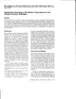 Reproductive Chronology of the Northern Flying Squirrel on the Olympic Peninsula, Washington