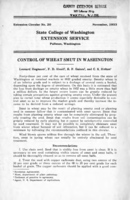 Control of wheat smut in Washington