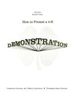 How to present a 4-H demonstration