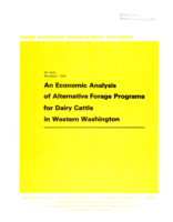 An economic analysis of alternative forage programs for dairy cattle in western Washington