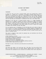 4-H child care project: leaders' guide