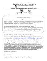 Vegetable Seed Notes, January 2011