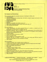 Checklist for arranging materials and space for the group meeting