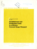 Farm business management reports: Establishment and production costs for a 25-acre Concord grape vineyard