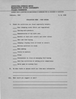 Evaluation form-- food buying