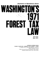 Answers to questions about Washington's 1971 forest tax law
