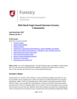 WSU North Puget Sound Extension Forestry E-Newsletter, Late December 2017
