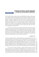 Changing the Default: Taking Aboriginal Systems of Accountability Seriously