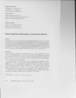 Rodent-Vegetation Relationships in Southeastern Montana