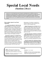 Special Local Needs (Section 24C)