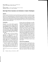 Bald Eagle Winter Abundance and Distribution in Eastern Washington