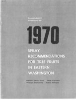 1970 Spray recommendations for tree fruits in eastern Washington